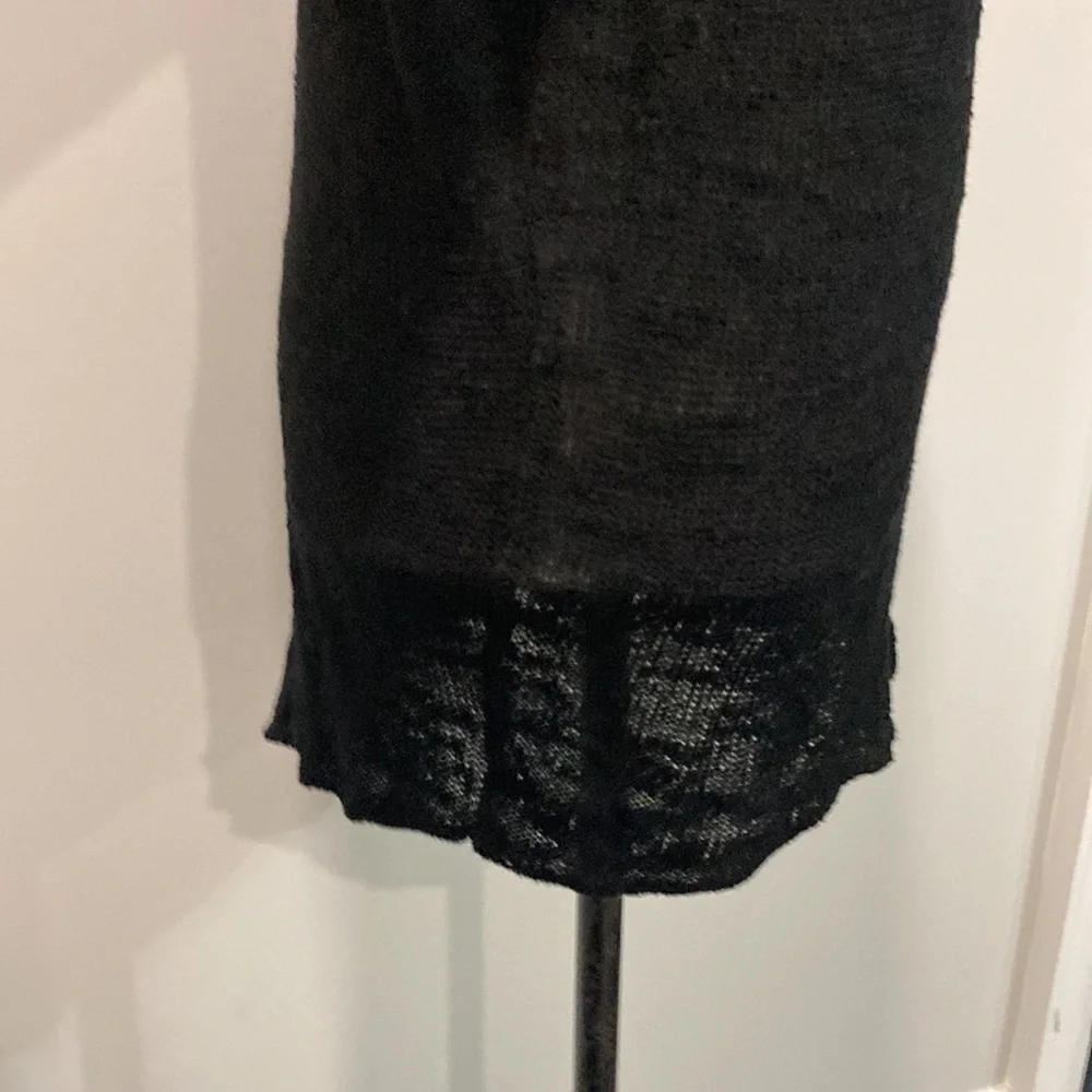 Zara Black V-neck Lightweight Long Sleeve Knit Sweater - Picture 9 of 14